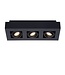 Luminaire 3 spots LED 3x5W GU10 dim to warm blanc-noir ou noir