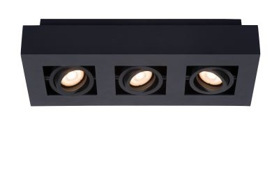 Plafonnier 3 spots LED noir dim to war 3x12W - Ledspot-planet