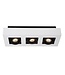 Luminaire 3 spots LED 3x5W GU10 dim to warm blanc-noir ou noir