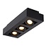 Plafondlamp 3 spots 3x5W GU10 dim to warm zwart of wit zwart