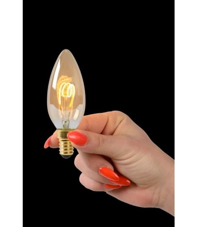 Ampoule bougie 3W LED ambre (2200 Kelvin) dimmable