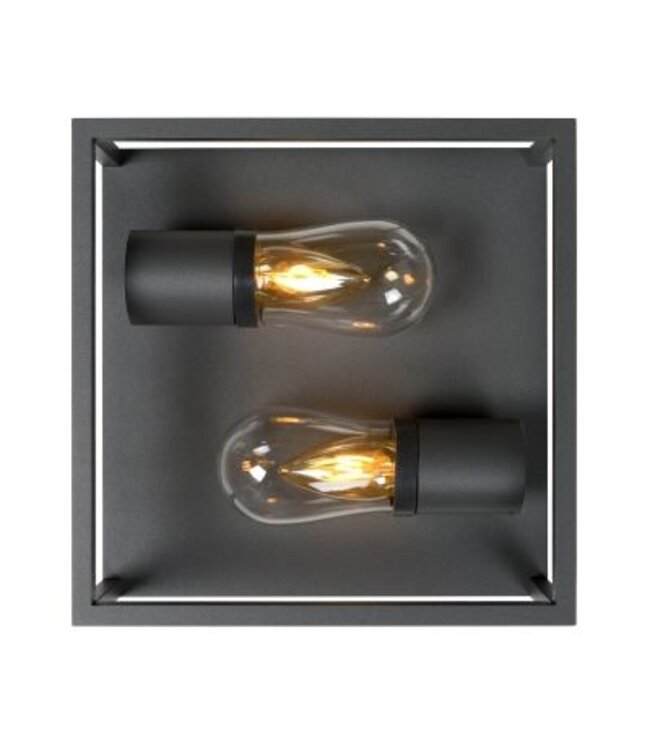 Plafonnier pour salle de bain noir 2xE14 IP54