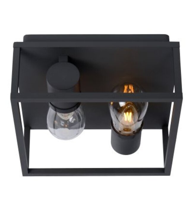 Plafonnier pour salle de bain noir 2xE14 IP54