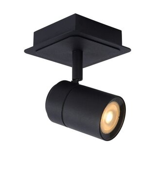 IP44 plafondlamp 1x5W GU10 zwart dimbaar richtbaar