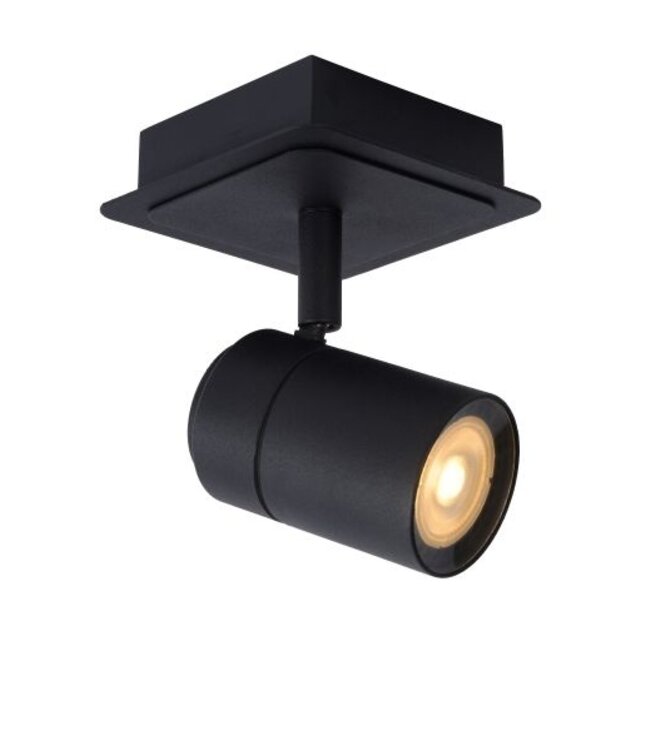 IP44 plafondlamp 1x5W GU10 zwart dimbaar richtbaar