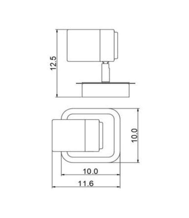 IP44 plafondlamp 1x5W GU10 zwart dimbaar richtbaar