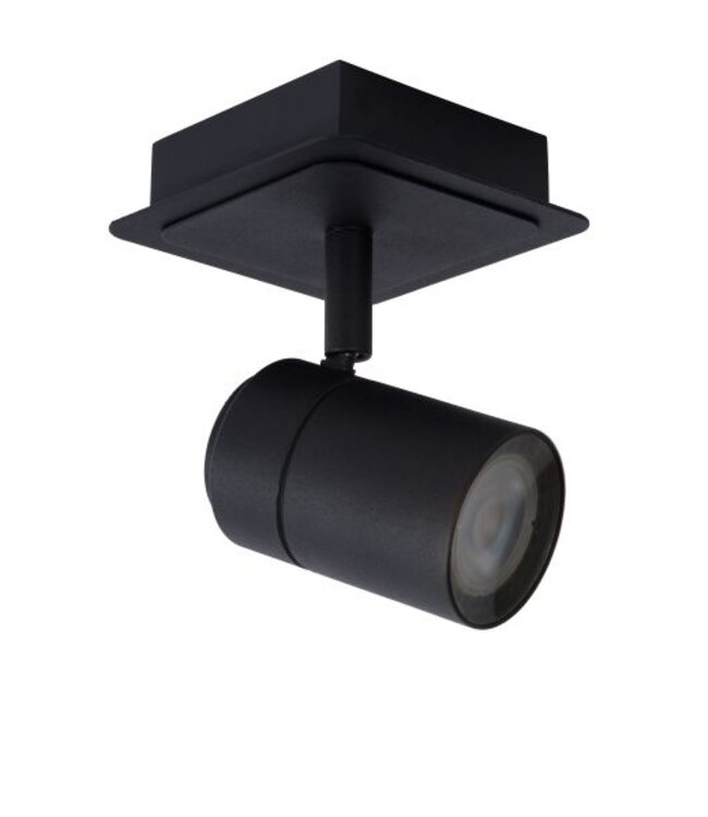 Spot plafond salle de bain 1x5W LED GU10 noir dimmable orientable