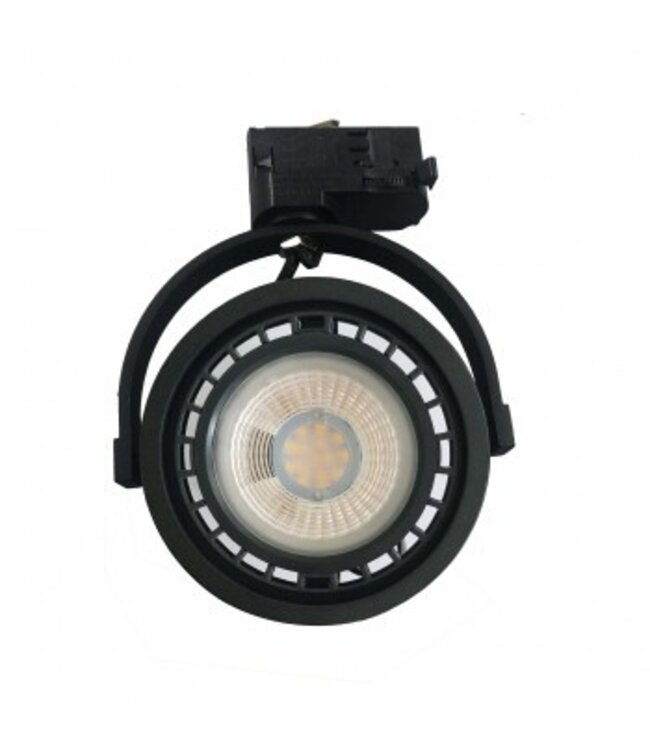Luminaire sur rail noir GU10 triphasé AR111 (Ampoule non-comprise)