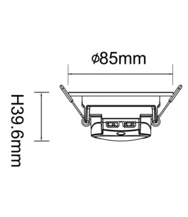 Spot encastrable sans transformateur 6W LED faible profondeur scie 78mm