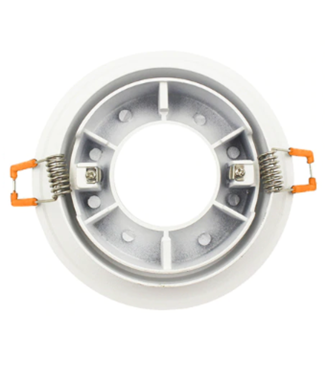 Spot encastrable carré GU10 blanc diamètre perçage 75 mm x 75 mm