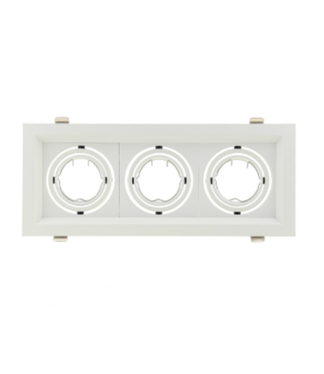 Lot de 10 Supports de plafond Spot Encastrable Blanc Fixe Perçage  encastrement 60 mm Support LED