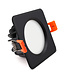 Badkamer inbouwspot zwart IP65 vierkant LED 7W zaagmaat 75 mm