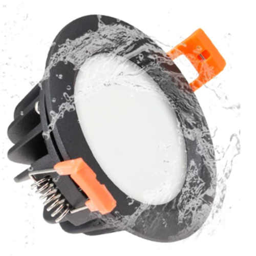 Spot encastrable LED IP65 noir dimmable 24W diamètre 190mm