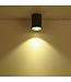 Spot plafond extérieur IP65 noir 7WW LED