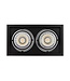Spot LED encastrable rectangulaire 2xAR111 GU10 perçage blanc ou noir