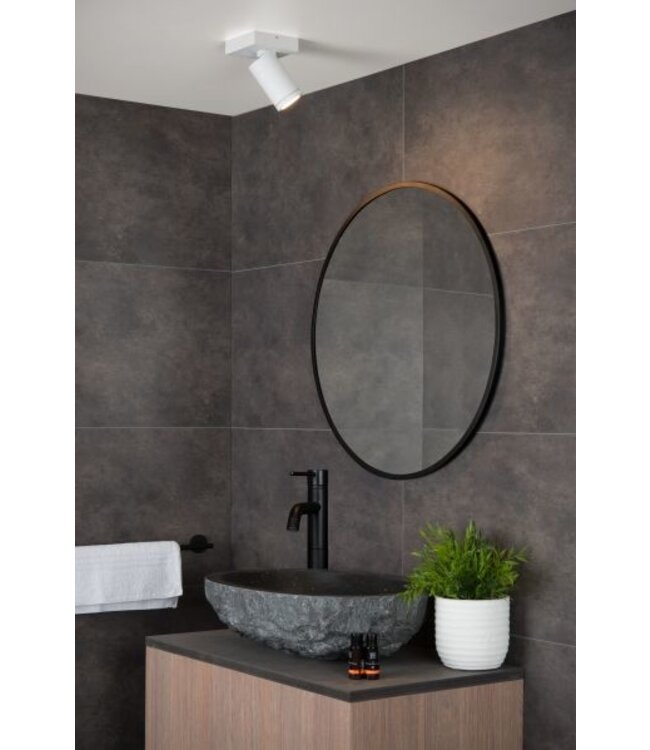 Spot salle de bain orientable blanc ou noir GU10 1x5W LED dim to warm