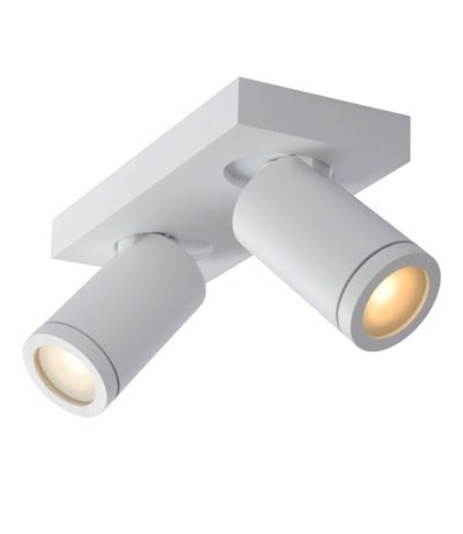 Plafondspot badkamer wit of zwart 2x5W GU10 dim to warm