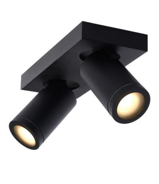 Spot LED plafond salle de bain blanc ou noir 2x5W GU10 dim to warm
