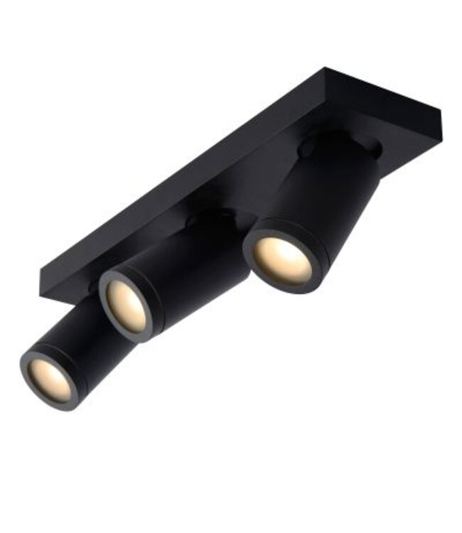 Badkamer plafondspots 3x5W LED GU10 wit of zwart dim to warm