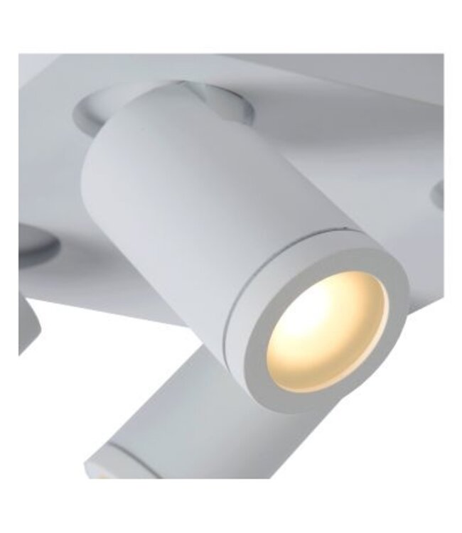 Plafonnier spot salle de bain 4x5W LED GU10 blanc ou noir