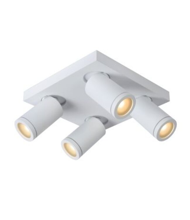 Plafonnier spot salle de bain 4x5W LED GU10 blanc ou noir