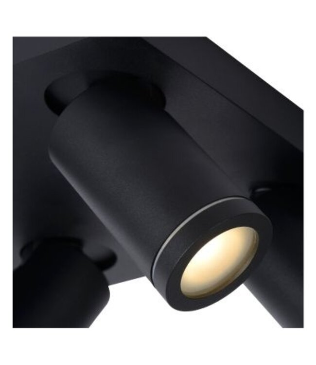 Badkamerlamp spots 4x5W LED GU10 dim to warm wit of zwart