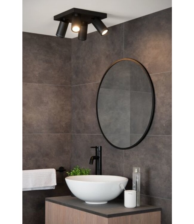 Badkamerlamp spots 4x5W LED GU10 dim to warm wit of zwart