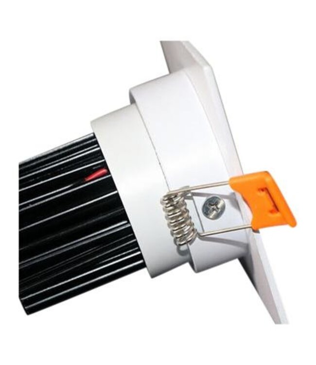 Spot encastrable ouverture 90mm 12W LED carré blanc dimmable