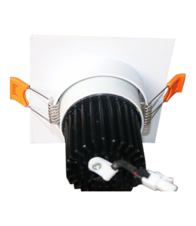 Spot encastrable ouverture 90mm 12W LED carré blanc dimmable