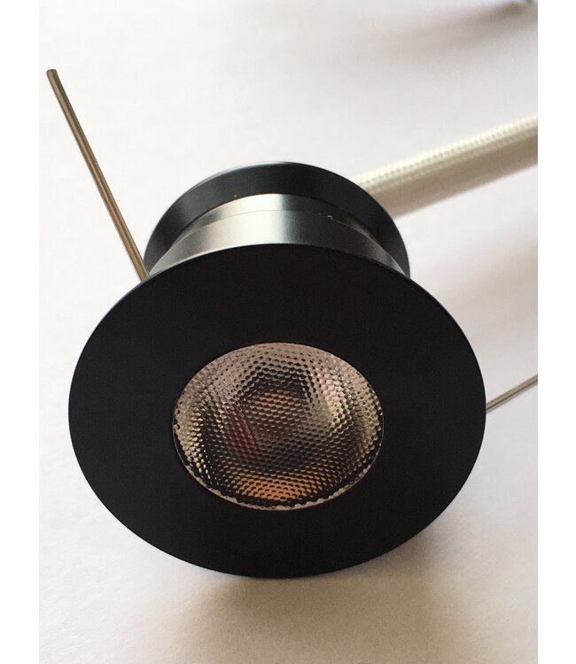 Mini spot LED encastrable noir 4W rond dimmable scie 30mm