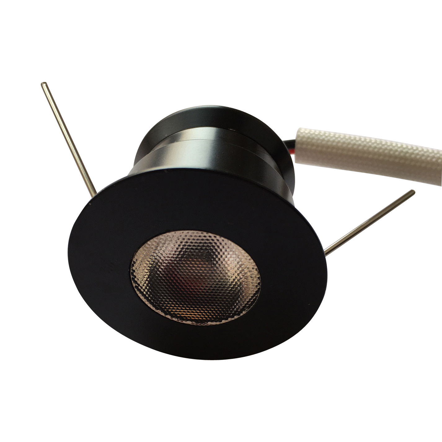 Spot LED encastrable 3en1 rond noir 7W IP20 Dimmable