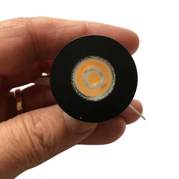 Mini inbouwspot zwart LED 4W rond dimbaar zaagmaat 30mm Ledspot-planet