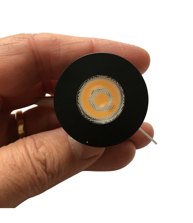 Mini inbouwspot zwart LED 4W rond dimbaar zaagmaat 30mm