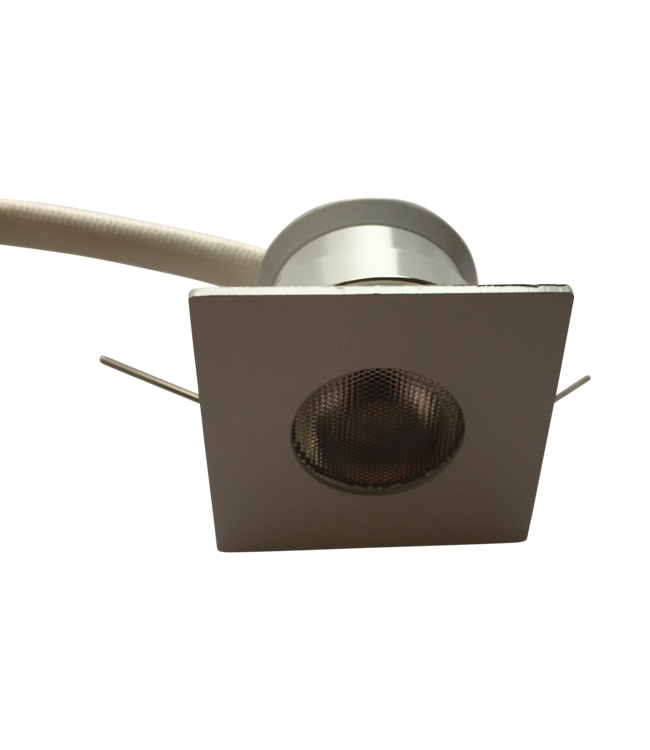Inbouwspot vierkant LED dimbaar 4W mini wit 30mm zaagmaat
