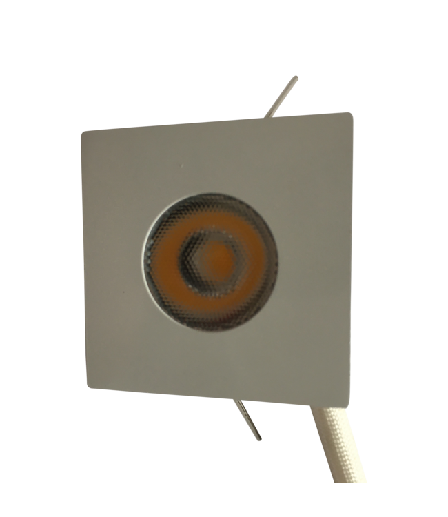 Inbouwspot vierkant LED dimbaar 4W mini wit 30mm zaagmaat