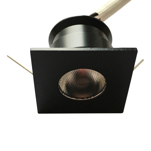 doolhof Van toepassing Leuren Inbouwspot vierkant zwart mini LED 4W 30mm zaagmaat - Ledspot-planet