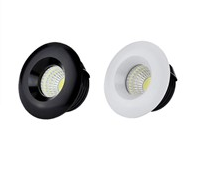 Mini spot LED encastrable 220V IP44 3,4W dimmable gris diamètre 37mm -  Ledspot-planet