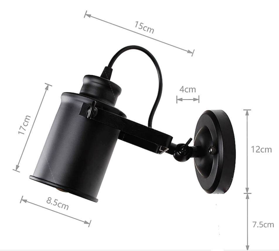B.K.Licht BKL1229 E27 Plafonnier Vintage à 6 Bras - Noir Mat | Achetez sur