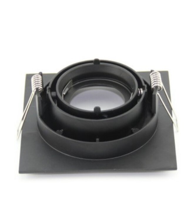Downlight vierkant zwart GU10 design zaagmaat 95mm