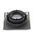 Downlight vierkant zwart GU10 design zaagmaat 95mm