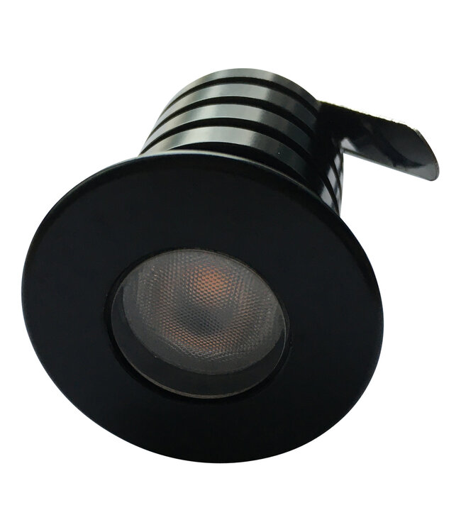Mini LED spot 3W IP67 230V zonder trafo zwart