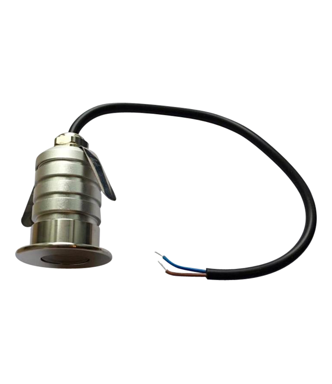 Mini LED spot dimbaar 3W IP67 grijs ingebouwde trafo