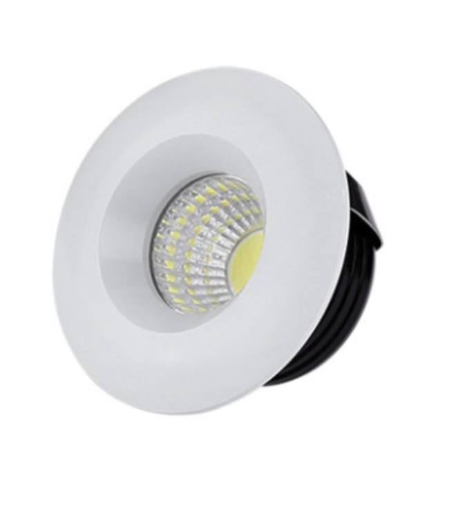 Spot encastrable diamètre 50 mm 5W LED blanc, noir dimmable faible hauteur