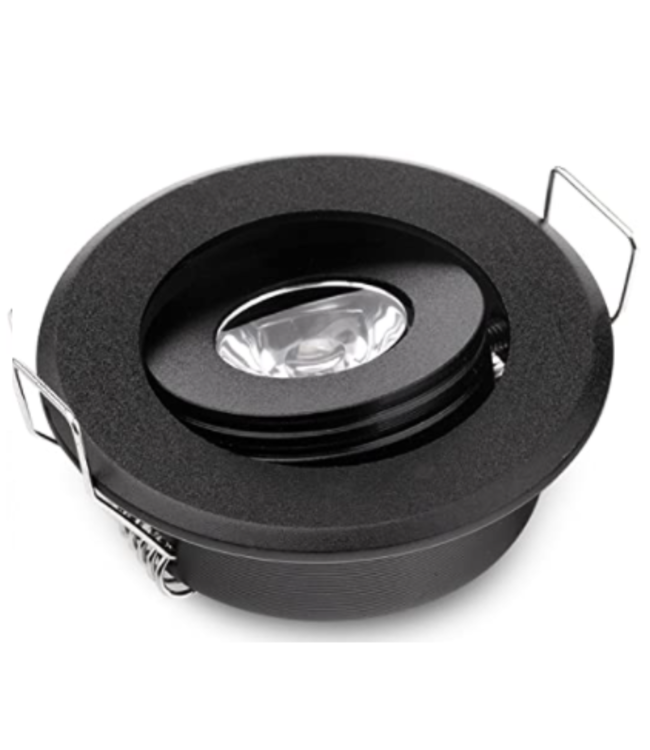 Spot encastrable 50mm scie 44mm 3W orientable noir