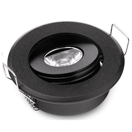 Mini spot LED décoratif orientable 4W Rond Noir