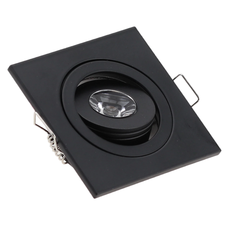 Mini spot LED décoratif orientable 4W Rond Noir