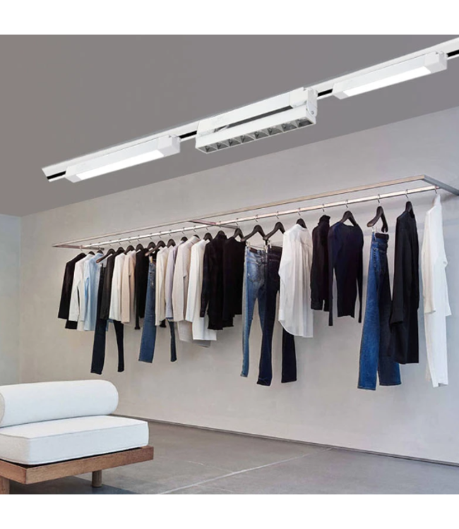 Lineaire railspot zwart of wit 20W 1-fasig