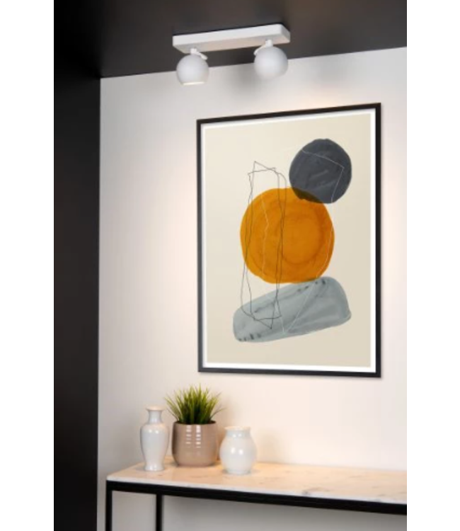 Dubbele opbouwspot 2xGU10 wit of zwart