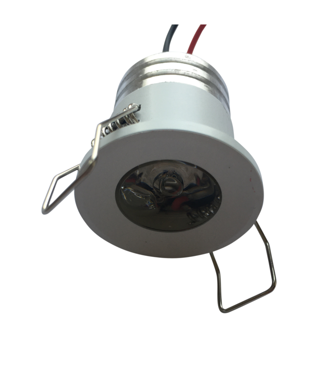 LED inbouwspot IP44 mini 3W dimbaar wit, zwart, grijs