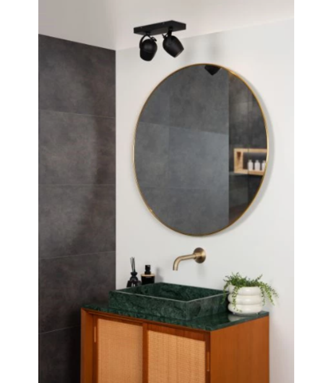 Dubbele spot voor de badkamer 2xGU10  zwart IP44